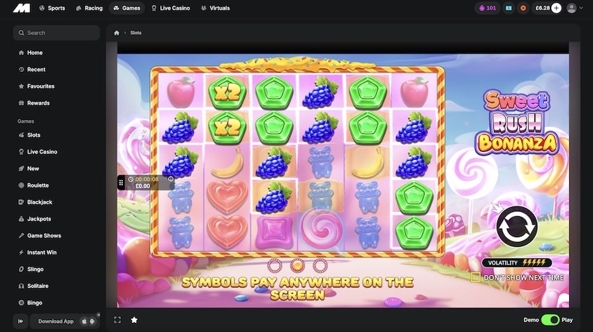 Sweet Rush Bonanza at Midnite