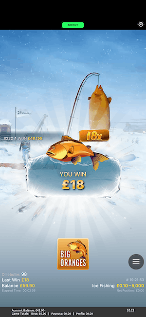 Playing Ice Fishing At Swift Casino