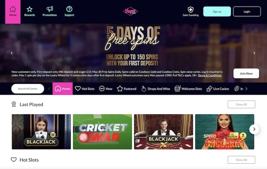 Vegas Wins Home Page