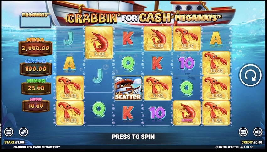Crabbin For Cash Megaways