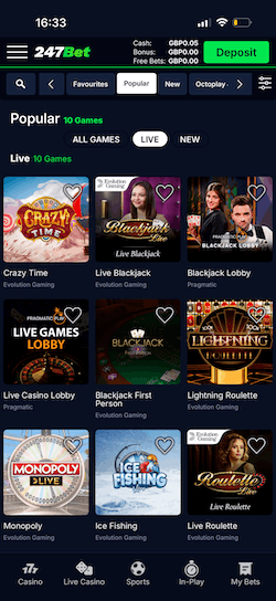 247Bet Live Casino