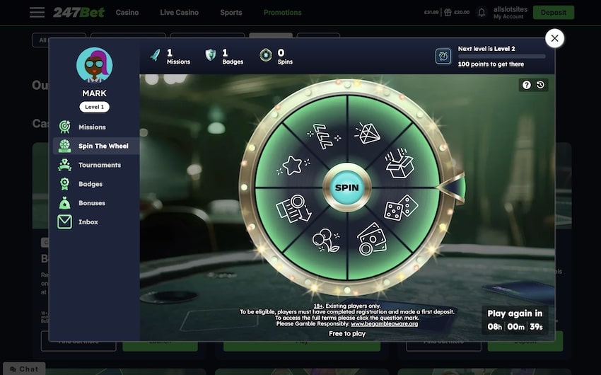 247Bet Booster Wheel