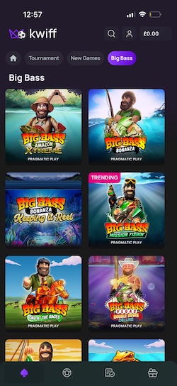 Big Bass Slots at Kwiff Casino